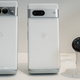 A photo of the Pixel 7 Pro, Pixel 7, and Pixel Watch